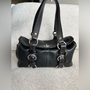 Coach Black Leather Shoulder Bag